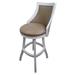 Red Barrel Studio® Saine Swivel Stool Wood/Upholstered in Gray/Brown | 46 H x 19 W x 19 D in | Wayfair 406C26A637CA45A684EA9C60B47948F1