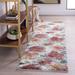 Yellow 24 x 0.98 in Area Rug - Red Barrel Studio® Niagra Floral Shag Red/Green/White Area Rug Polypropylene | 24 W x 0.98 D in | Wayfair