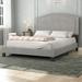 Alcott Hill® Platform Bed Upholstered/Linen in Gray | 51.5 H x 64.5 W x 85.75 D in | Wayfair HOHM6181 40248089