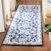 Blue/Navy 27 x 0.39 in Indoor Area Rug - Bungalow Rose Vahakn Oriental Handmade Tufted Navy Area Rug Viscose/Wool | 27 W x 0.39 D in | Wayfair