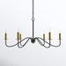 Birch Lane™ Ableton 6 - Light Candle Style Classic/Traditional Chandelier Metal in Black | 22" H x 42" W x 42" D | Wayfair