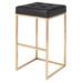 Nuevo Chi Bar & Counter Stool Upholstered/Leather/Metal/Faux leather in Black | 29.8 H x 17.8 W x 17.8 D in | Wayfair HGMM155