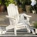 Birch Lane™ Blackwell Solid Wood Adirondack Chair Wood in White | 39 H x 30 W x 28 D in | Wayfair C0602473AD9447D1A80E636E4C5FE200