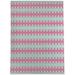 White 36 x 24 x 0.08 in Area Rug - Union Rustic Deloach Geometric Blue/Pink Area Rug Polyester | 36 H x 24 W x 0.08 D in | Wayfair