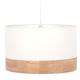 Suspension tambour en bois de chêne coton beige