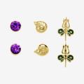 Disney Jewelry | Disney Villians Mermaid Ursula Stud Earring Set | Color: Gold/Purple | Size: Os