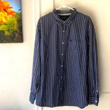 American Eagle Outfitters Shirts | American Eagle Outfitters Long Sleeve Button Down Size Xxl | Color: Blue/White | Size: Xxl