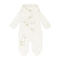 Sofija Premium Cotton Baby Footies Newborn Clothes Romper Winter Hooded Jumpsuit Boys Girls Infant Snow Wear Thick Warmer EWA Collection Line Ecru Size 3-6 Months 68 cm