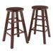 Element Counter Stools In 2-Pc Set In Walnut - Winsome Wood 94274