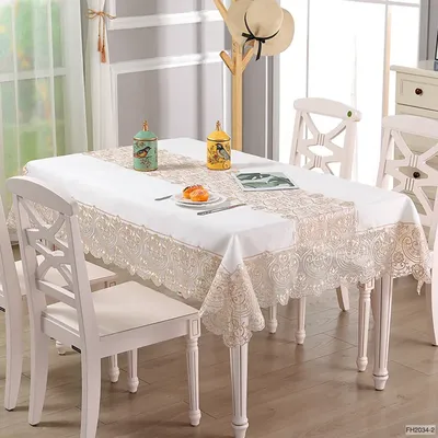 Nappe de table en lin et dentelle brodée style frais chemin de table pour mariage fête banquet