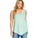 Plus Size Women's V-Neck Pointed Front Tank by ellos in Antique Mint (Size 22/24)