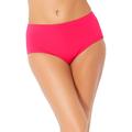 Plus Size Women's Mid-Rise Full Coverage Swim Brief by Swimsuits For All in Salsa (Size 10)