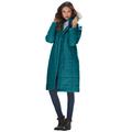 Plus Size Women's Mid-Length Quilted Puffer Jacket by Roaman's in Deep Lagoon (Size 3X) Winter Coat