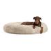 The Original Calming Donut Taupe Shag Cuddler Dog Bed, 45" L X 45" W X 9" H, X-Large, Brown