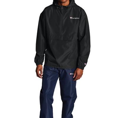 Champion Men's Packable Jacket (Size S) Black, Polyester
