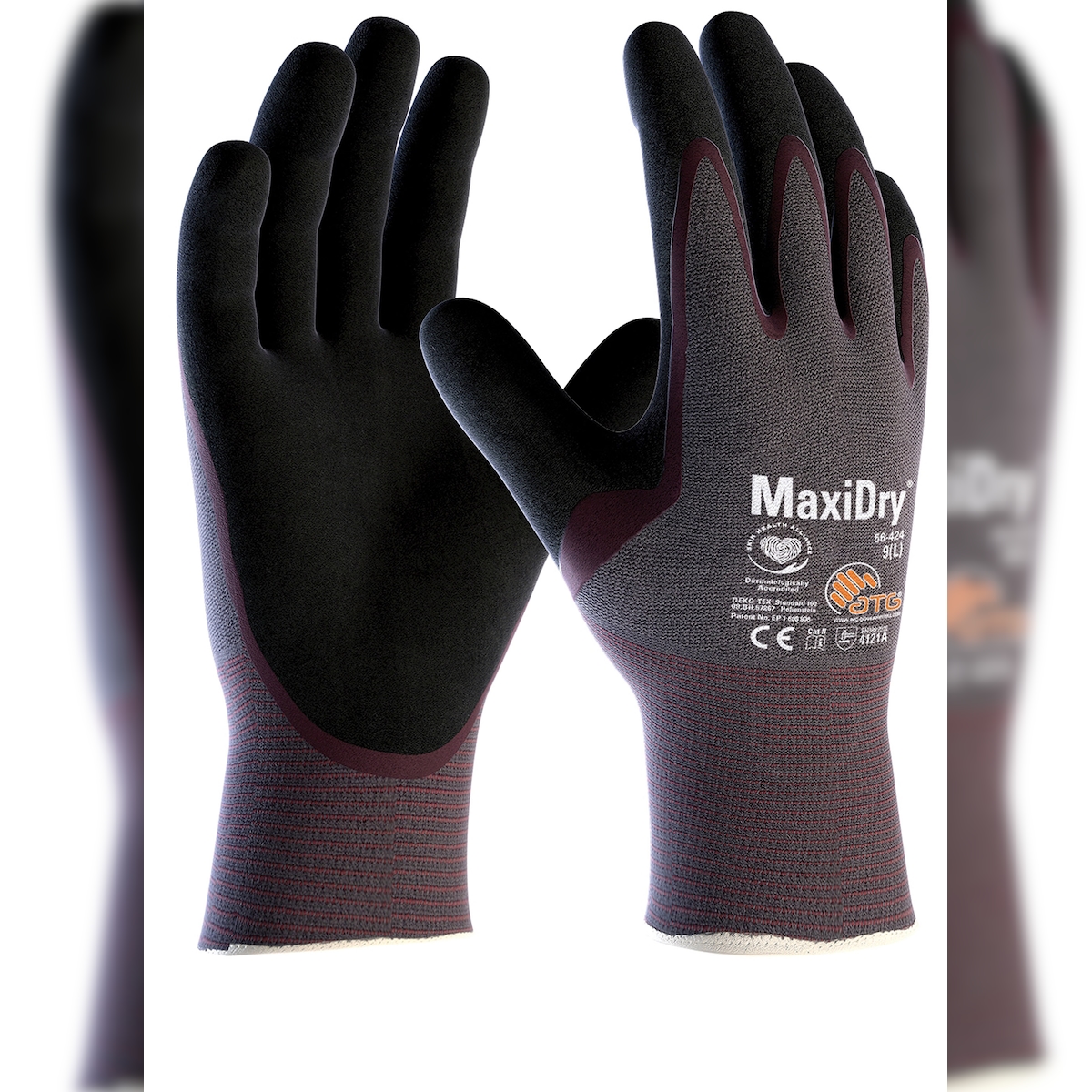 12 Paar Nitril-Handschuhe, `MaxiDry®`, handflächenbeschichtet, ölbeständig - Größe 11 (XXL) Image