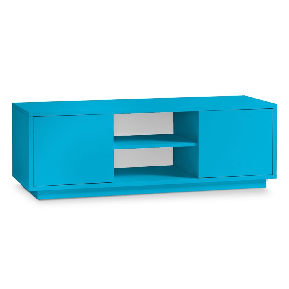 Aileenstore TV-Lowboard Fernsehertisch HiFi Kommode Sideboard Blickfangmöbel Türkis Image