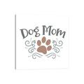 East Urban Home Dog Mom by Delores Naskrent - Wrapped Canvas Graphic Art Print Canvas in Brown/Gray/Green | 12 H x 12 W x 0.75 D in | Wayfair