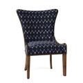 Hekman Christine Wingback Arm Chair Wood/Upholstered in Blue/Brown | 40 H x 28.5 W x 26.5 D in | Wayfair 72695626-051VBrass