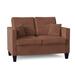 Piedmont Furniture Allison 53" Square Arm Loveseat Microfiber/Microsuede in Brown | 38 H x 53 W x 34 D in | Wayfair 5950LSM9