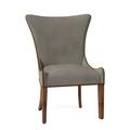 Hekman Christine Wingback Arm Chair Wood/Upholstered in Gray/Brown | 40 H x 28.5 W x 26.5 D in | Wayfair 72695570-091VDarkNickel