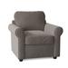 Armchair - Birch Lane™ Warrington Upholstered Armchair Sustain®/Fabric in Black/Brown | 37 H x 38 W x 37 D in | Wayfair