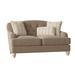 Birch Lane™ Sullivan 65" Charles of London Loveseat w/ Reversible Cushions Velvet/Polyester/Other Performance Fabrics in Gray/White | Wayfair