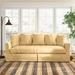 Birch Lane™ Wendell 90" Slipcovered Sofa, Wood in Black/Brown/Green | 38 H x 90 W x 43 D in | Wayfair B4D0B20A99894C359A86E02DC82D5431