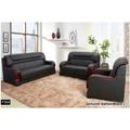 Latitude Run® 3 Piece Genuine Leather Living Room Set Genuine Leather in Brown | 37 H x 75 W x 37 D in | Wayfair Living Room Sets
