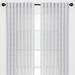 George Oliver Dato 2-Panel Print Soft Textured Light Filtering Curtain - 3-In-1 Back Tab, Rod Pocket, Ring Tab Polyester in Gray | 63 H in | Wayfair