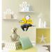 Isabelle & Max™ Flying Elephant Wall Decal, Elephant Sticker, Elephant Wall Decor Vinyl, Glass in Gray/Black/Yellow | 22 H x 22 W in | Wayfair