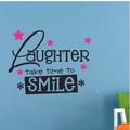 Trinx Laughter Smile Quote Quotes Cartoon Decors Wall Sticker Art Design Decal For Girls Boys Room Home Decor Stickers Wall Art Vinyl (8X10 Inch) Metal | Wayfair