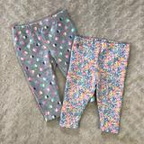 Ralph Lauren Bottoms | Baby Girl Pants Bundle Hearts Floral Carter’s 6m | Color: Gray/Pink | Size: 6mb