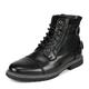 Bruno Marc Men's Philly_10 Black Dress Combat Motorcycle Oxfords Boots Size 7 UK