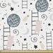 East Urban Home fab_72975_ Scandinavian Fabric By The Yard, Style Cartoon Scene w/ Bear & Stars Love You To The Moon Words | 36 W in | Wayfair