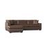 Brown Sectional - Mercury Row® Hannah Sectional Faux Leather/Polyester | 35 H x 115.75 W x 87.25 D in | Wayfair 270A5C5368044D85B5741F69543BF30F