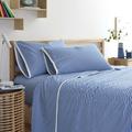Martex Clean AF 200 Thread Count 100% Cotton Percale Sheet Set Cotton in Blue | Twin | Wayfair 028828639721