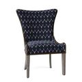 Hekman Christine Wingback Arm Chair Wood/Upholstered in Gray/Blue | 40 H x 28.5 W x 26.5 D in | Wayfair 72695626-051GBrass