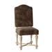 Hekman Ian Side Chair Wood/Upholstered in Gray/Brown | 46 H x 21 W x 26 D in | Wayfair 72361000-072115Brass