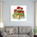 August Grove® Geranium Tea IV by Kathleen Parr McKenna - Wrapped Canvas Painting Print Canvas in White | 36 H x 36 W x 1.25 D in | Wayfair