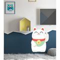 Trinx Money Cat Maneki-neko Wall Decal, Money Cat Maneki-neko Wall Sticker, Money Cat Maneki-neko Wall Decor Vinyl, in Red/White | Wayfair