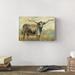 Union Rustic Longhorn Cow by Silvia Vassileva - Wrapped Canvas Painting Print Canvas | 8 H x 12 W x 1.25 D in | Wayfair