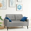 George Oliver 55"Modern Loveseat Sofa w/ Cloth Cushion-Gray Wood in Brown/Gray | 30 H x 55 W x 29 D in | Wayfair 8A47FF4CC9B547E39D70E89D628DE52F