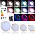 3 Modèles Lampe Panneau Acrylique avec Télécommande AC85-265 1X Blanc + RVB LED Panneau Lumineux