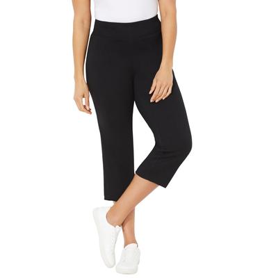 Plus Size Women's Yoga Capri by Catherines in Black (Size 3X)