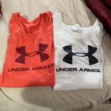 Under Armour Tops | 2 Under Armour Workout Tanks | Color: Pink/White | Size: Xl