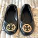 Tory Burch Shoes | Black Tory Burch Reva Ballet Flats | Color: Black/Gold | Size: 6.5