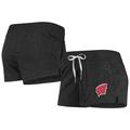 Women's Under Armour Heathered Black Wisconsin Badgers Performance Cotton Shorts
