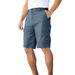 Men's Big & Tall 10" Side Elastic Canyon Cargo Shorts by KingSize in Slate Blue (Size 62)