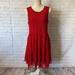 Free People Dresses | Free People Red Lace Sleevelss Dress | Color: Red | Size: L